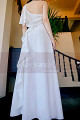 Robe de cocktail long blanche design au dos - Ref C2086 - 05