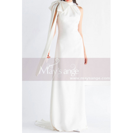 High neck mermaid wedding dress chic mermaid shape