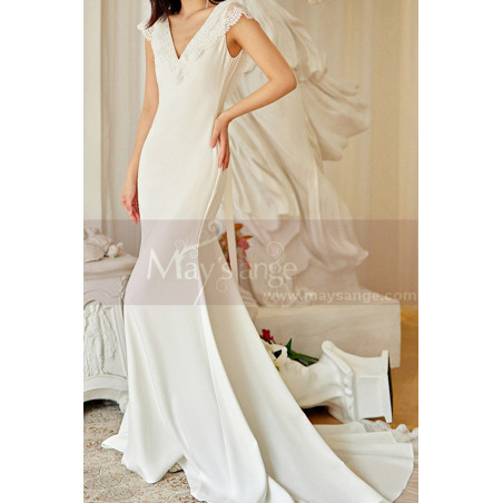 wedding dress plunging neckline at the chic and sexy back