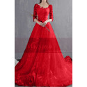 A-line Illusion Organza Bridal Dress With Train - Ref M1904 - 06