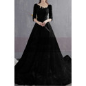 Splendide Robe Ceremonie Mariage Chic Manche Longue Transparente Et Jolie Broderie - Ref M1904 - 05