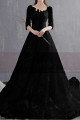 A-line Illusion Organza Bridal Dress With Train - Ref M1904 - 05