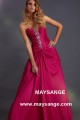 Prom evening dress in Taffeta color fuchsia - Ref L147 - 02