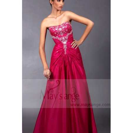 Long Formal Dress With Rhinestones And Beads