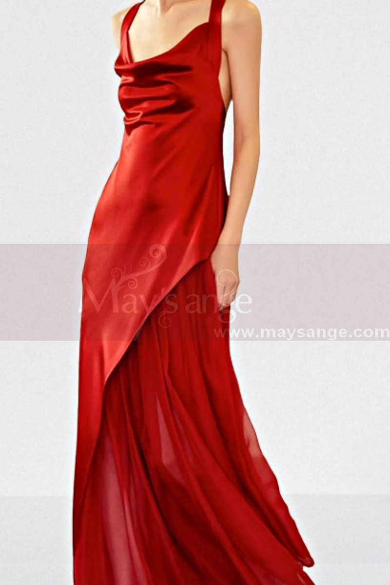 Red evening dress for party - Ref L2075 - 01