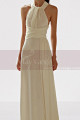 White evening dress with elegant little train - Ref L2076 - 02