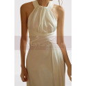 Robe de soirée blanche avec petite traine élégante - Ref L2076 - 04