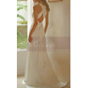 White evening dress with elegant little train - Ref L2076 - 06