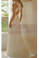 White evening dress with elegant little train - Ref L2076 - 06