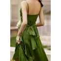 Robe long de cocktail vert demoiselle - Ref C2058 - 02