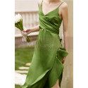 Robe long de cocktail vert demoiselle - Ref C2058 - 03