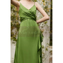 Robe long de cocktail vert demoiselle - Ref C2058 - 04