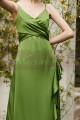 Robe long de cocktail vert demoiselle - Ref C2058 - 04