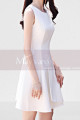 Petite robe blanche cocktail courte - Ref C2059 - 04