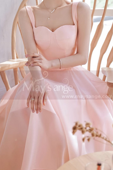 Robe de cocktail princesse courte rose - C2061 #1