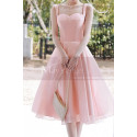 Robe de cocktail princesse courte rose - Ref C2061 - 03