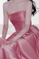 copy of Red satin evening dress with double V neckline and small decorations on the straps - Ref C2062 - 02