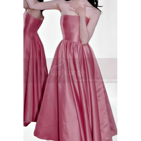 Robe cocktail bustier pour fête longueur au cheville
