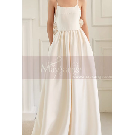 Chic backless wedding evening dress