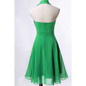 Robe cocktail courte vert pomme chic - Ref C2064 - 02