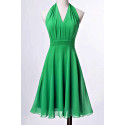 Robe cocktail courte vert pomme chic - Ref C2064 - 03