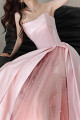 Long pink pearl dress in two materials - Ref L2083 - 05