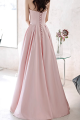 Long pink pearl dress in two materials - Ref L2083 - 07