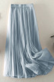 copy of Gray mid-length skirt in shiny satin - Ref ju151 - 02