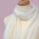 Thin white chiffon scarves for womens - Ref ETOLE01 - 02