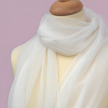 Etole en mousseline blanche pas cher