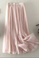 Jupe plisse tulle rose poudrée - Ref ju154 - 02