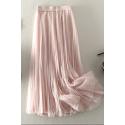 Jupe plisse tulle rose poudrée - Ref ju154 - 03