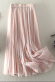 Jupe plisse tulle rose poudrée - Ref ju154 - 03