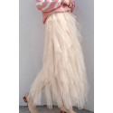 copy of Gray mid-length skirt in shiny satin - Ref ju158 - 02