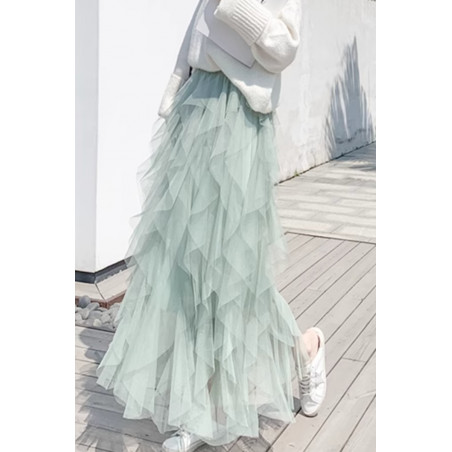 Jupe tulle vert froufrou