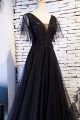 Robe noire long chic fête - Ref L2087 - 03