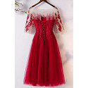 Robe courte framboise chic - Ref C2067 - 02