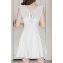 Robe cocktail blanche courte - Ref C2066 - 05