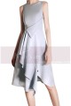 Robe cocktail courte gris argenté chic - Ref C2071 - 02