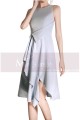 Robe cocktail courte gris argenté chic - Ref C2071 - 04