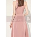 Robe cocktail rose poudre noeud - Ref C2072 - 02