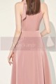 Robe cocktail rose poudre noeud - Ref C2072 - 02