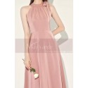 Robe cocktail rose poudre noeud - Ref C2072 - 03