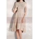 Robe de cocktail beige chic - Ref C2073 - 03