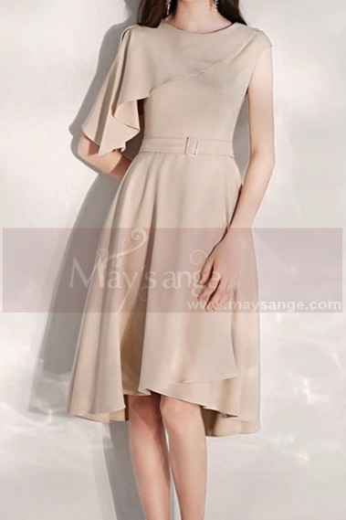 Robe de cocktail beige chic - C2073 #1