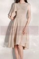 Robe de cocktail beige chic - Ref C2073 - 03