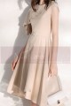 Robe de cocktail beige chic - Ref C2073 - 04