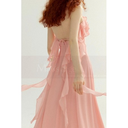 Robe Longue Fluide à Fleurs Crème Et Rose - Taille Grande 30 - Manches Courtes - Viscose - Neuf Avec étiquettes