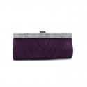Purple evening pouch with rhinestone - Ref SAC252 - 02
