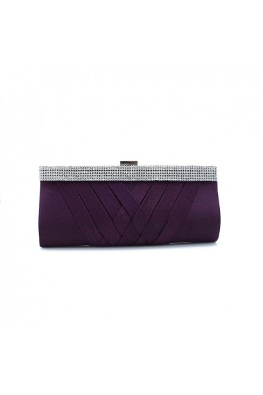 Purple evening pouch with rhinestone - SAC252 #1